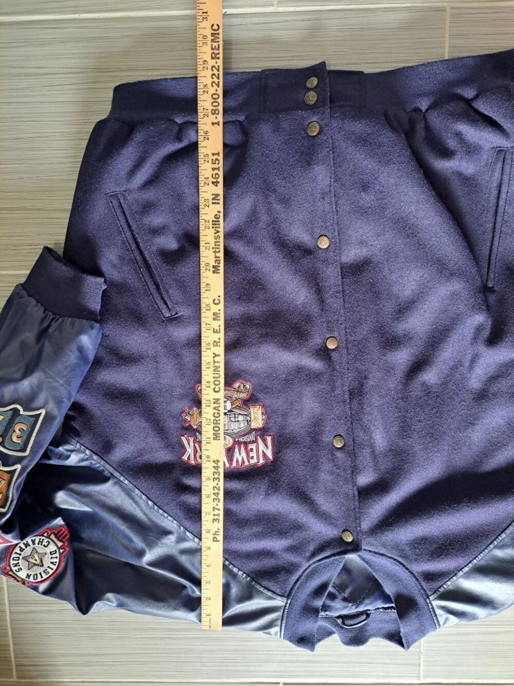 Steve & Barrys New York City Subway Series Division Champions Bomber Jacket XXL - Picture 13 of 14